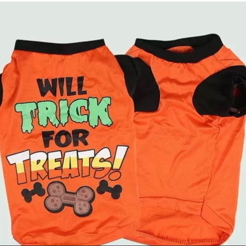 Trick or Treat Decal T shirt for Pets